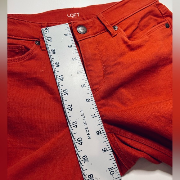 Ann Taylor Jeans Curvy Fit Skinny Jeans Red Washed Color Denim SZ 2 - Like NEW! - Picture 15 of 16